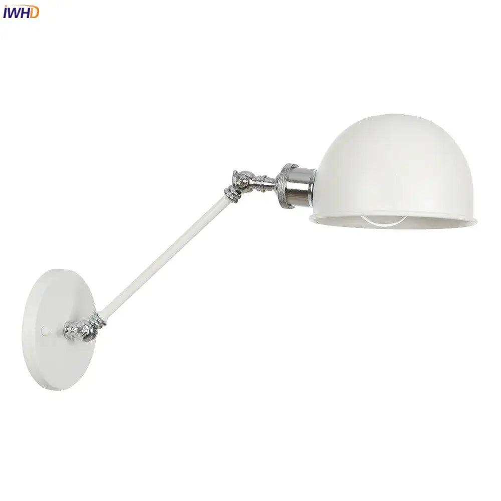 White Chrome Swing Arm Sconce