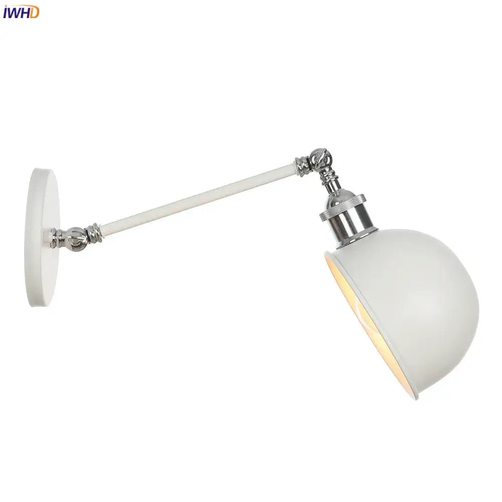 White Chrome Swing Arm Sconce