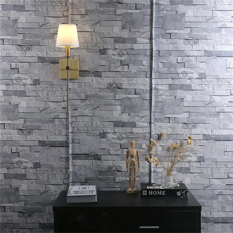 White Brass Wall Lamp