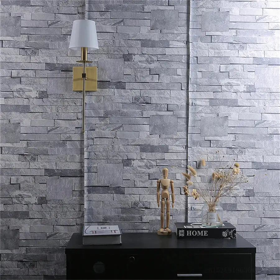 White Brass Wall Lamp