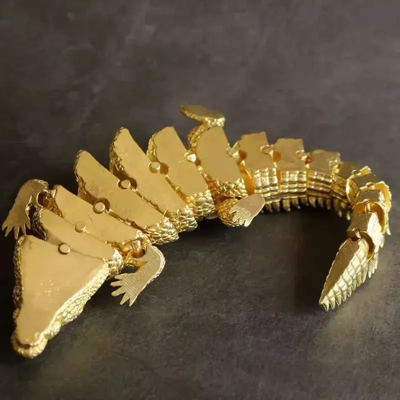 Brass Crocodile Sculpture