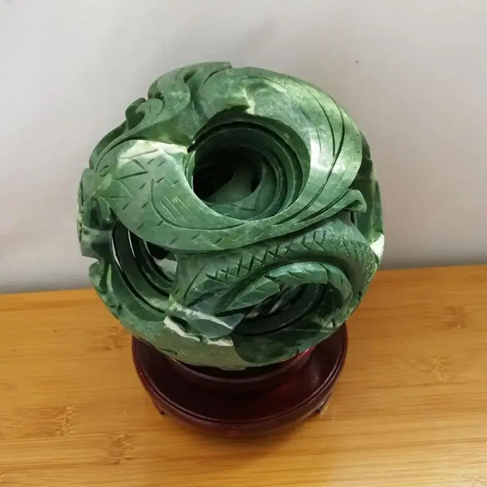 Green Jade Dragon Decor
