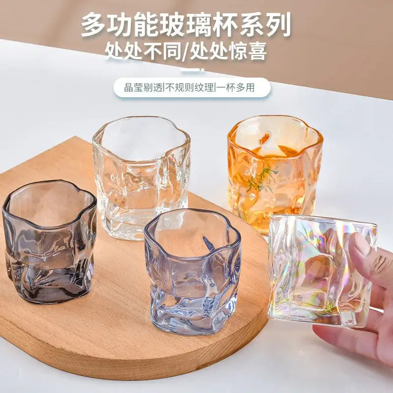 Textured Glass Tumbler Set
