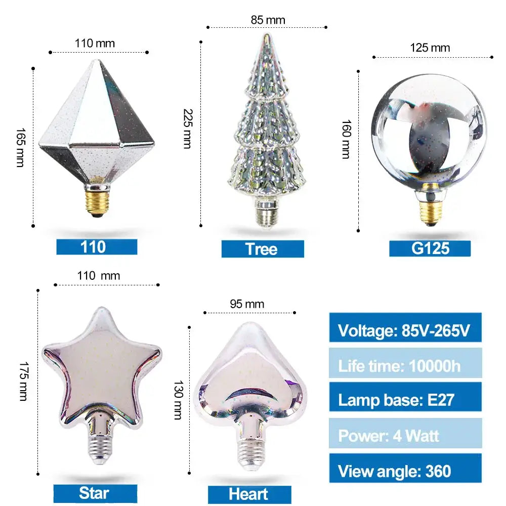 3D Fireworks LED Bulb