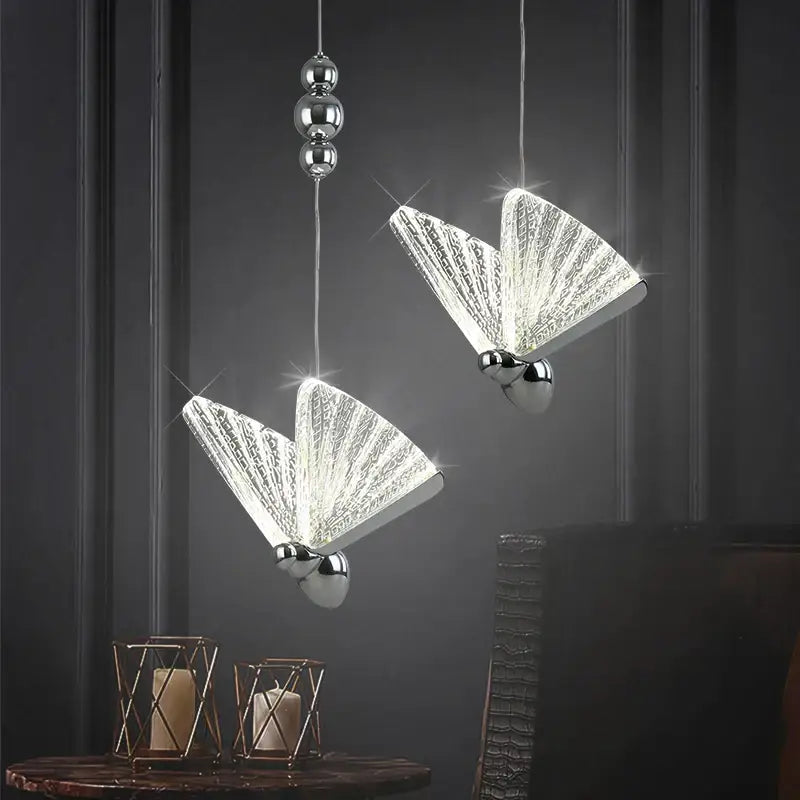 Gold Butterfly Pendant Light with Golden Finish