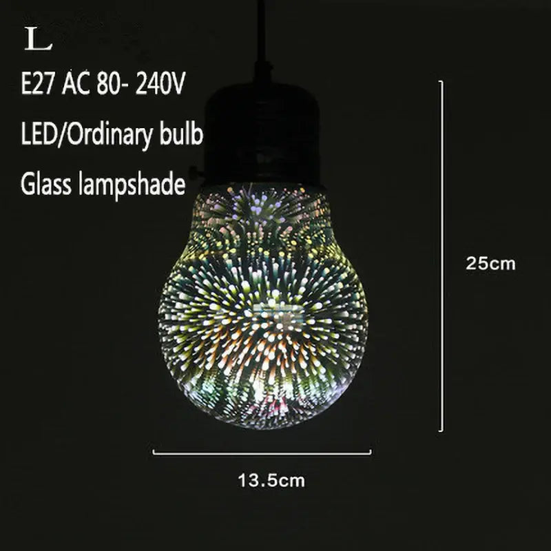 Starburst Glass 30cm Pendant Light