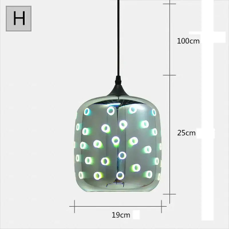 Starburst Glass 30cm Pendant Light