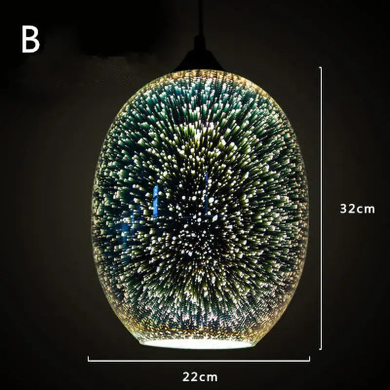 Starburst Glass 30cm Pendant Light
