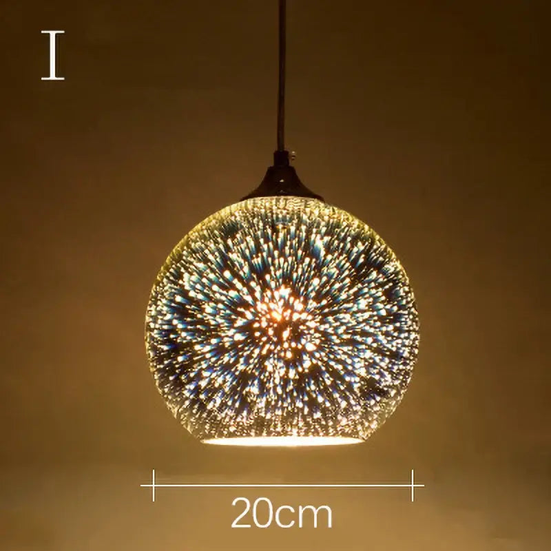 Starburst Glass 30cm Pendant Light