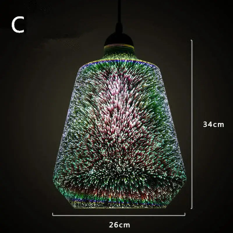Starburst Glass 30cm Pendant Light