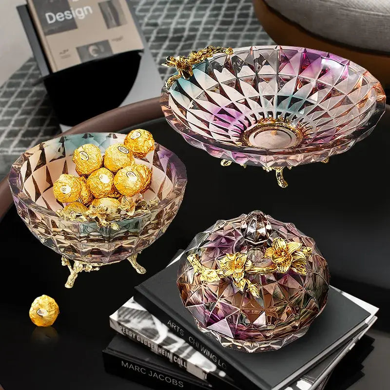 Crystal Gold Dessert Bowl