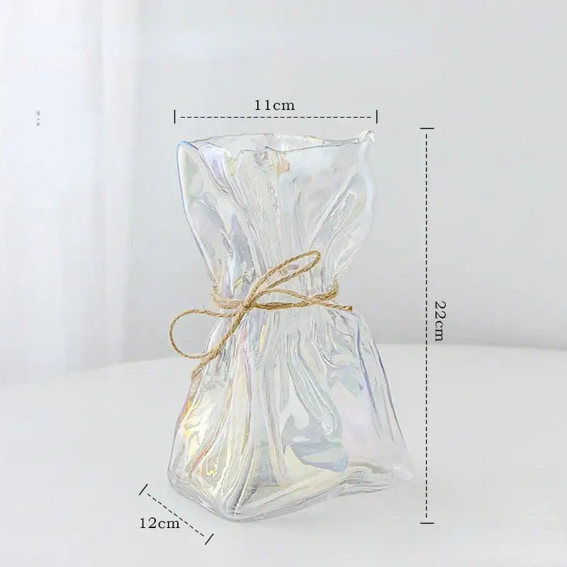 Clear Irregular Glass Vase