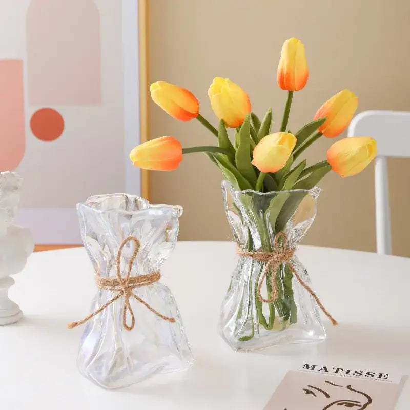 Clear Irregular Glass Vase