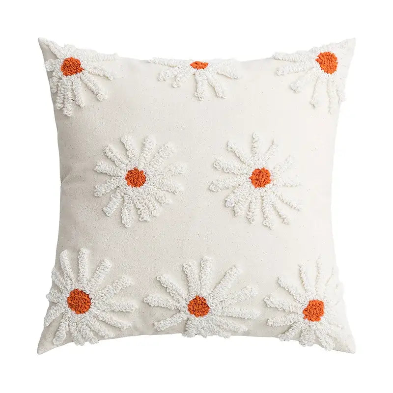 Ivory Tufted Cushion Cover