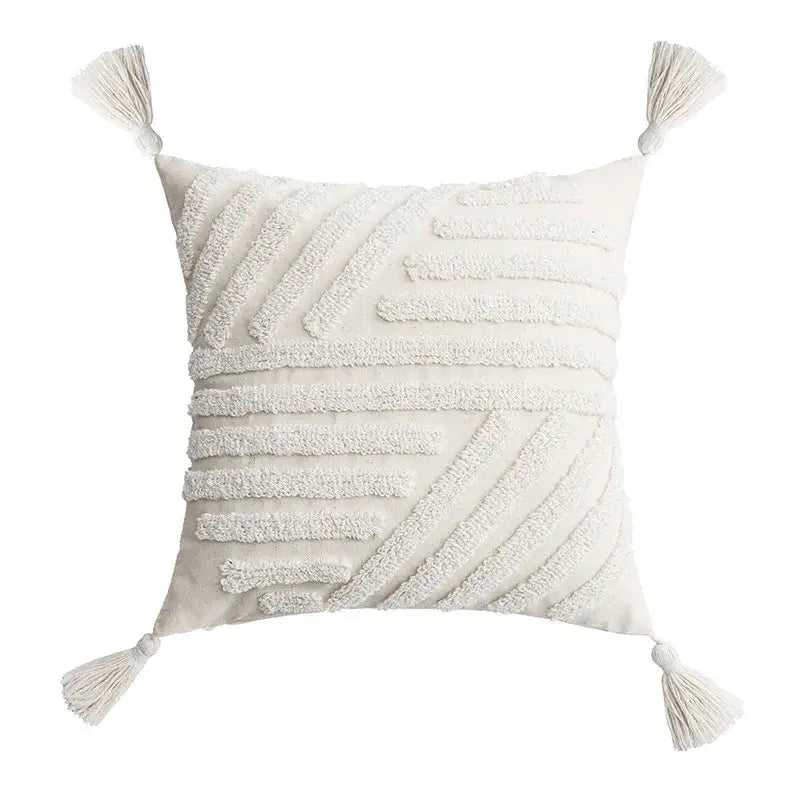 Ivory Tufted Cushion Cover