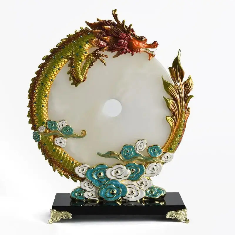 Jade Enamel Dragon Ornament