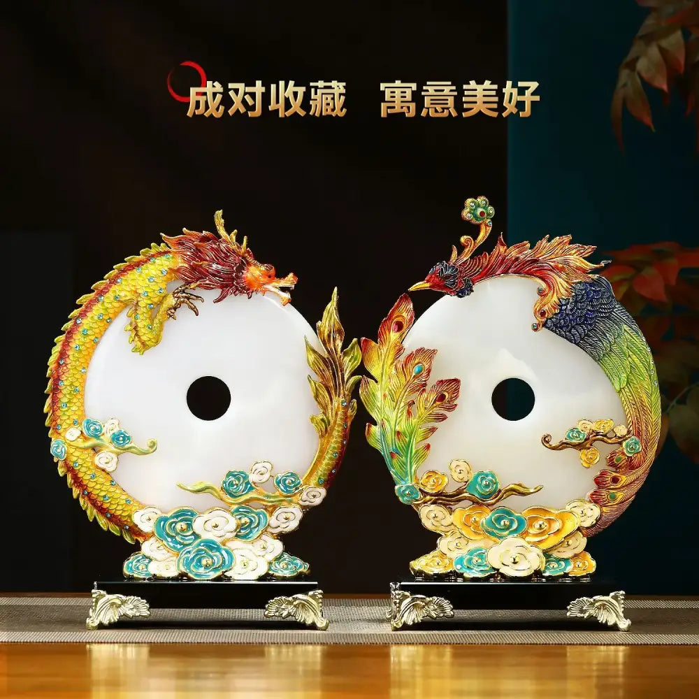 Jade Enamel Dragon Ornament