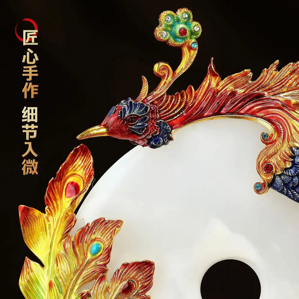 Jade Enamel Dragon Ornament