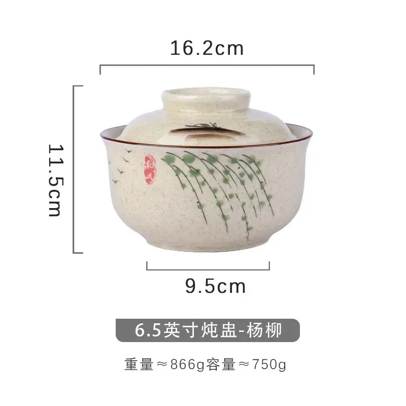 Blue Ceramic Ramen Bowl