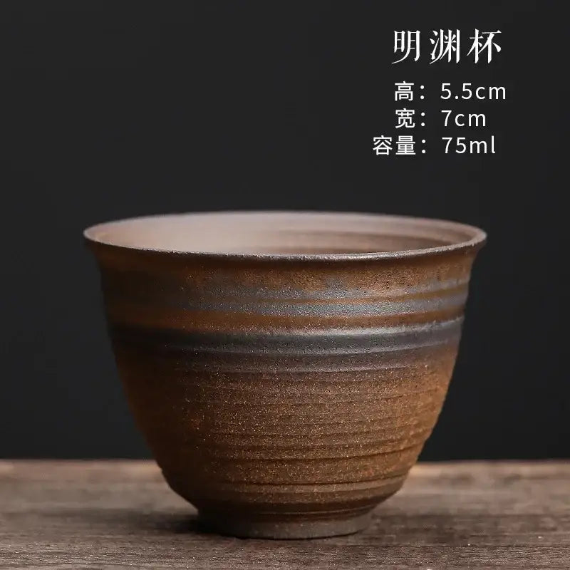 Porcelain Brown Gray Cup
