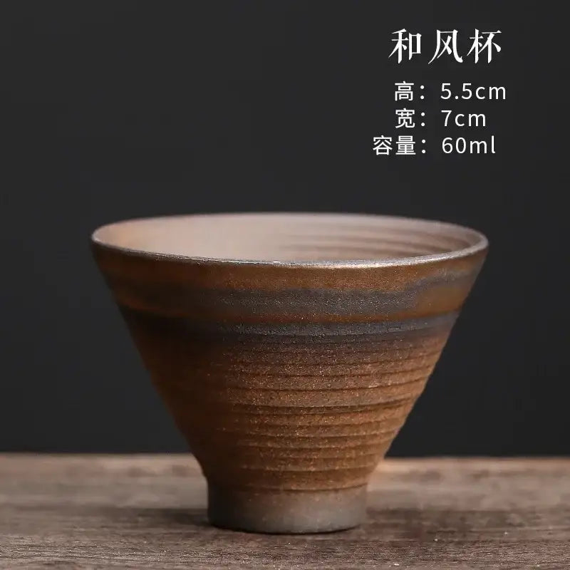 Porcelain Brown Gray Cup