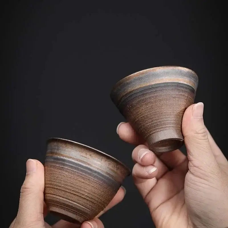 Porcelain Brown Gray Cup