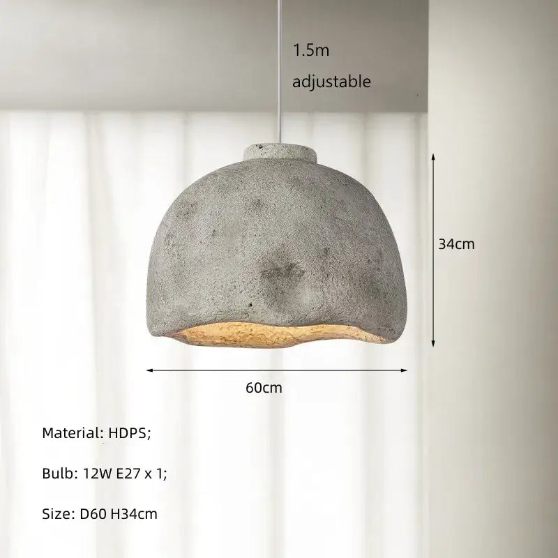 Rustic Concrete Pendant Light