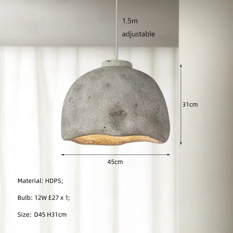 Rustic Concrete Pendant Light