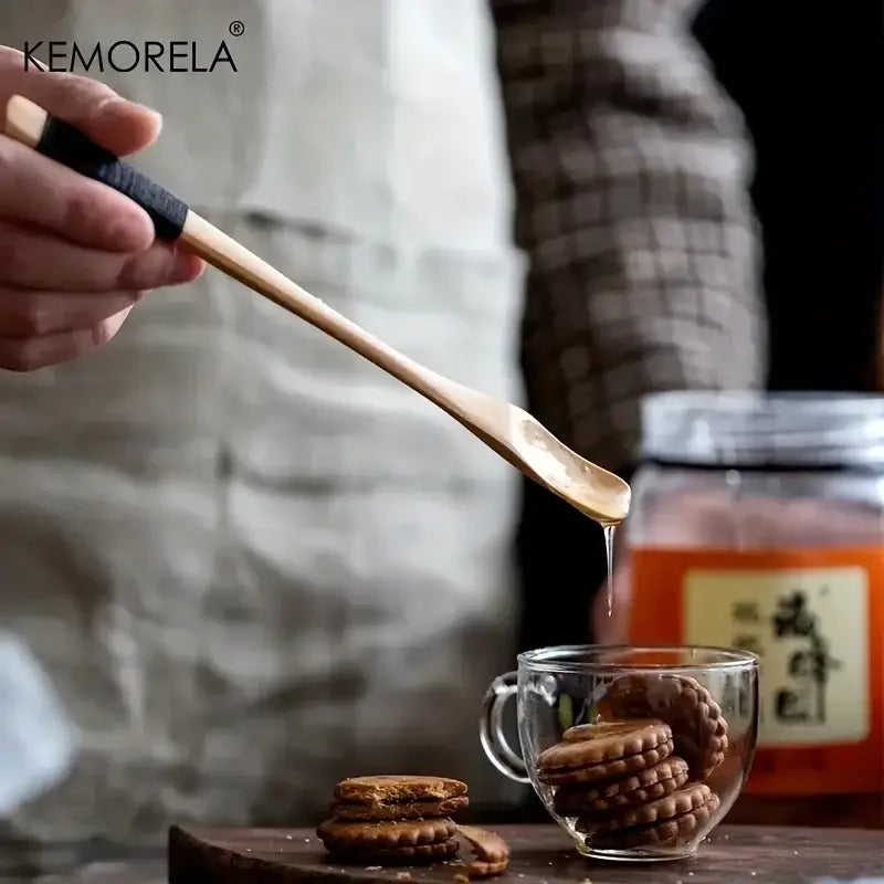 Natural Wood Japanese 4-Piece Spoon Set