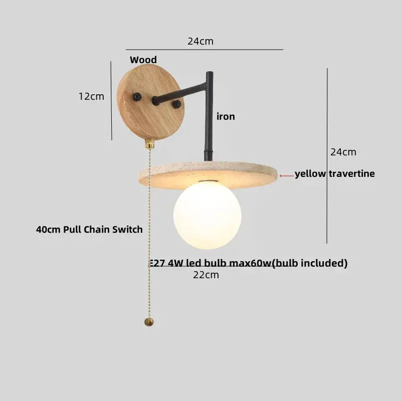 Travertine LED Wall Lamp