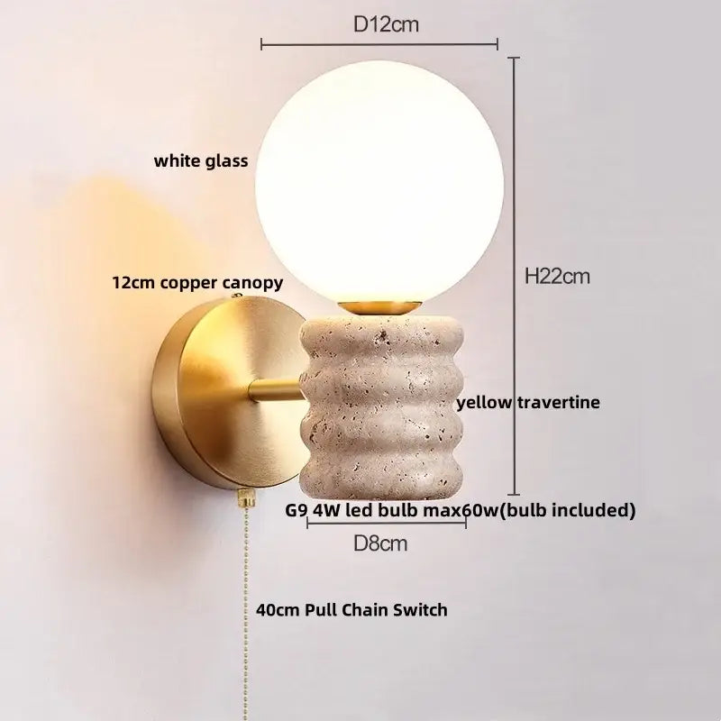 Travertine LED Wall Lamp