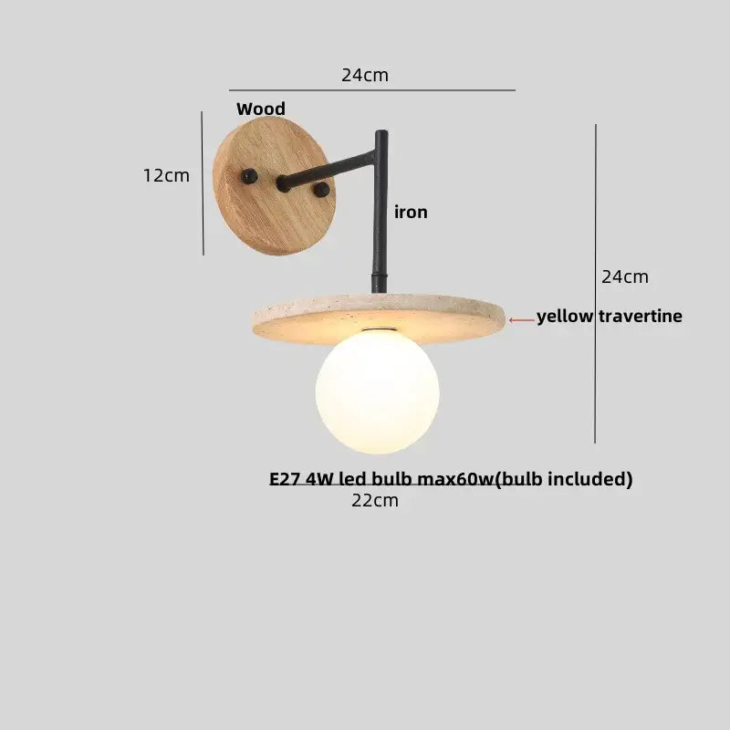 Travertine LED Wall Lamp