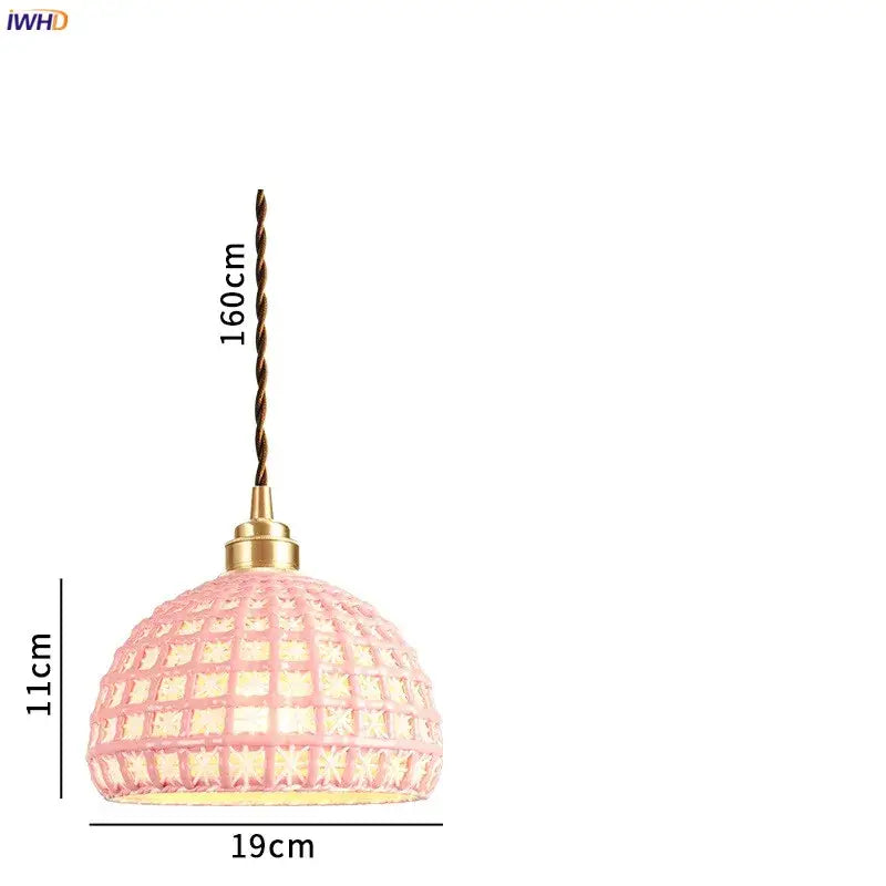 Gray Blue Ceramic Pendant Light