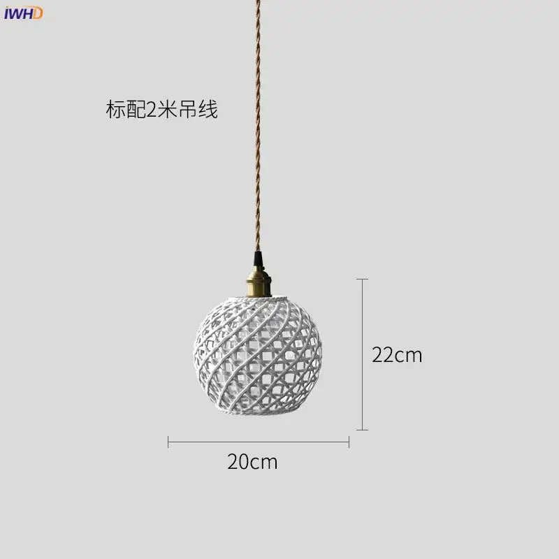Gray Blue Ceramic Pendant Light