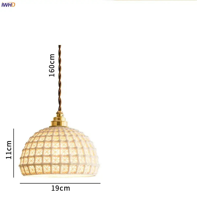 Gray Blue Ceramic Pendant Light