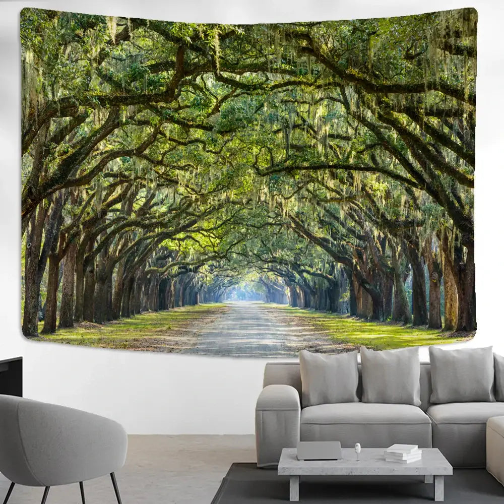Mandala Oak Wall Tapestry