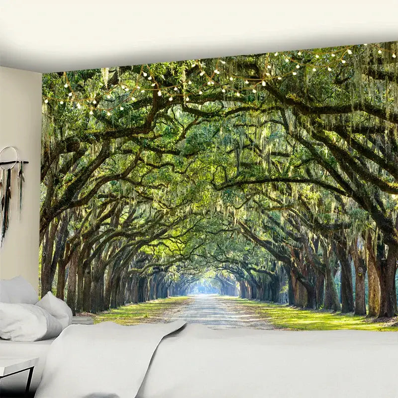 Mandala Oak Wall Tapestry