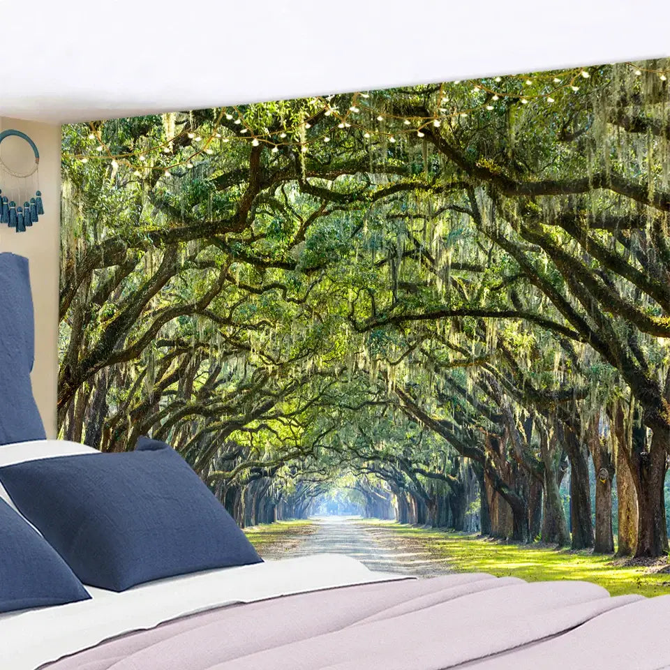 Mandala Oak Wall Tapestry