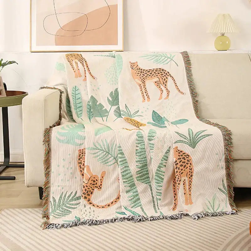 Leopard Print Throw Blanket