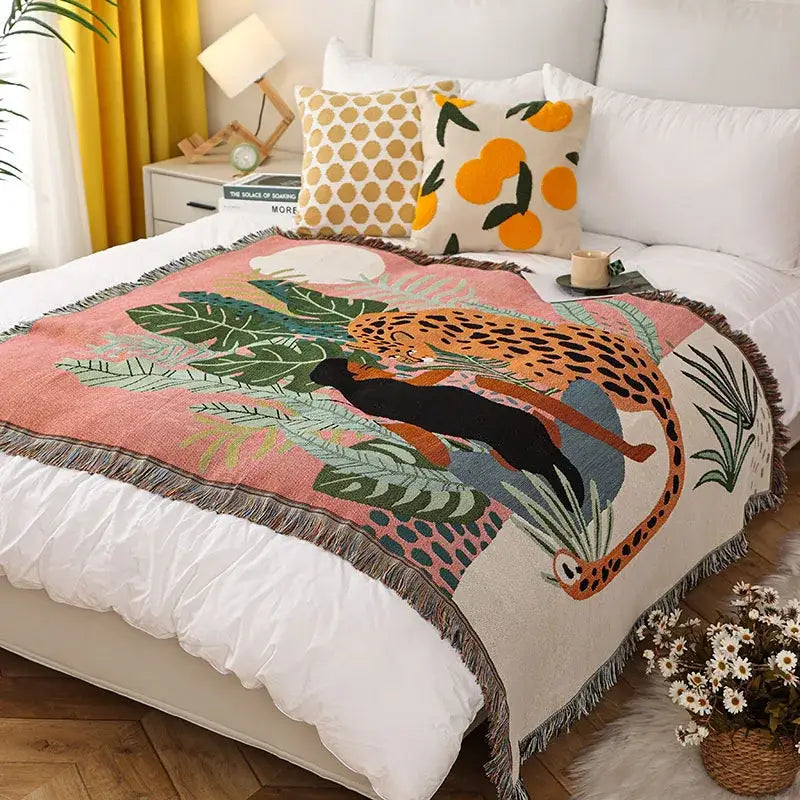 Leopard Print Throw Blanket