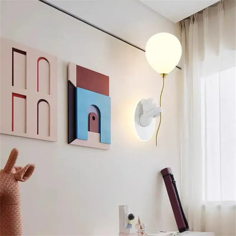 Gold Bear Balloon Wall Light
