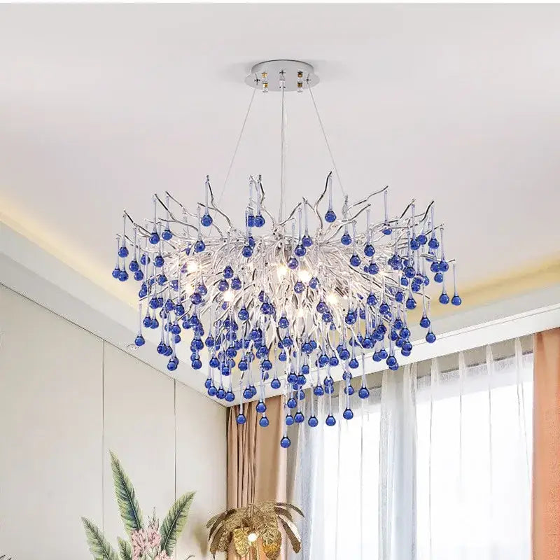 Pink Crystal Chandelier Light