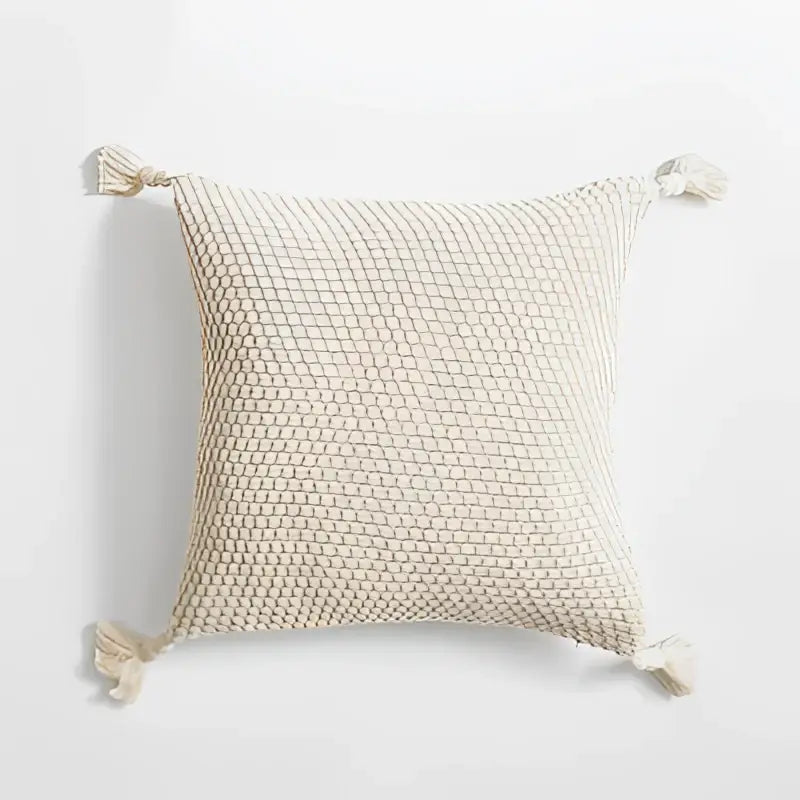 Gray Ivory Geometric Pillow