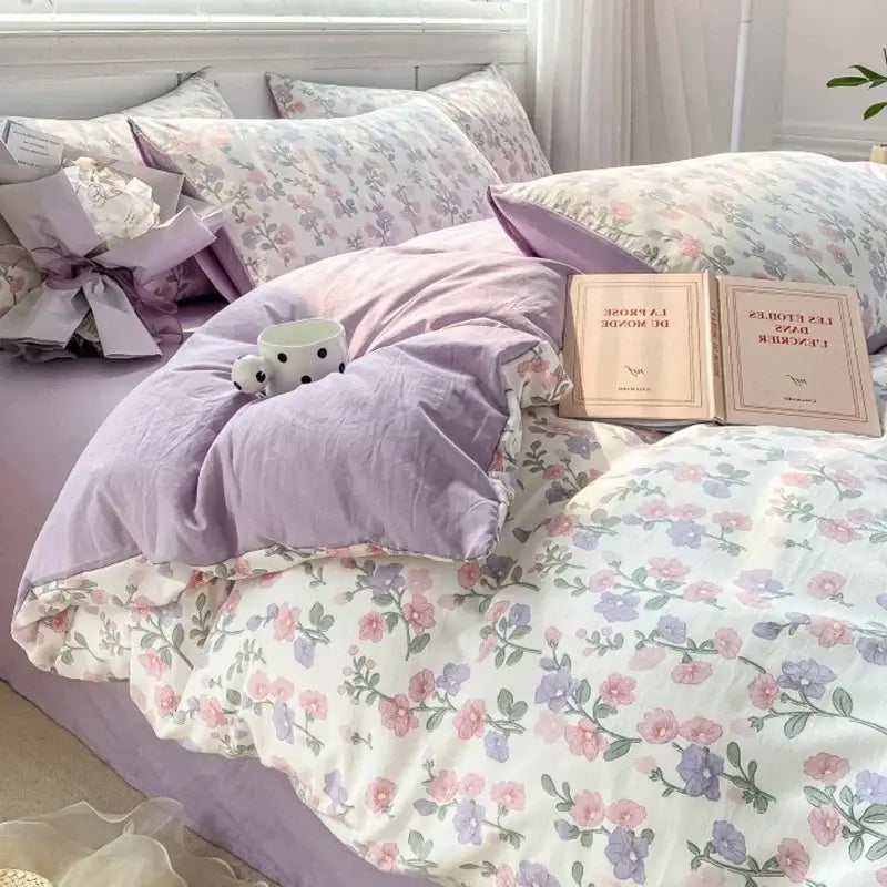 Floral Yarn Bed Sheet Set