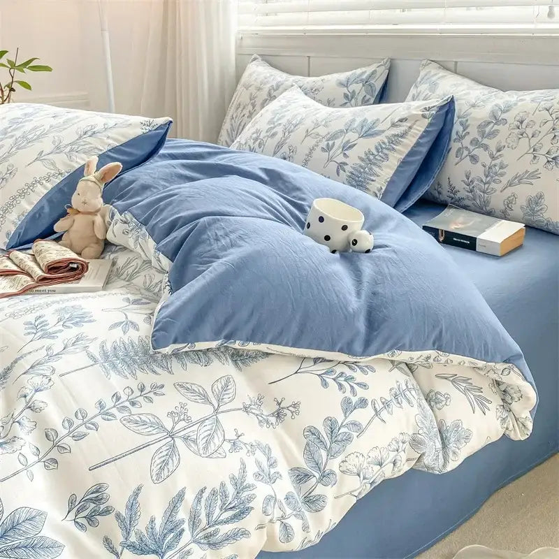 Floral Yarn Bed Sheet Set