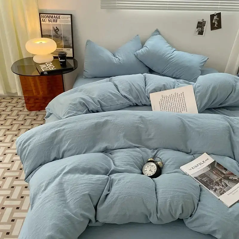 Black Cotton Bedding Set