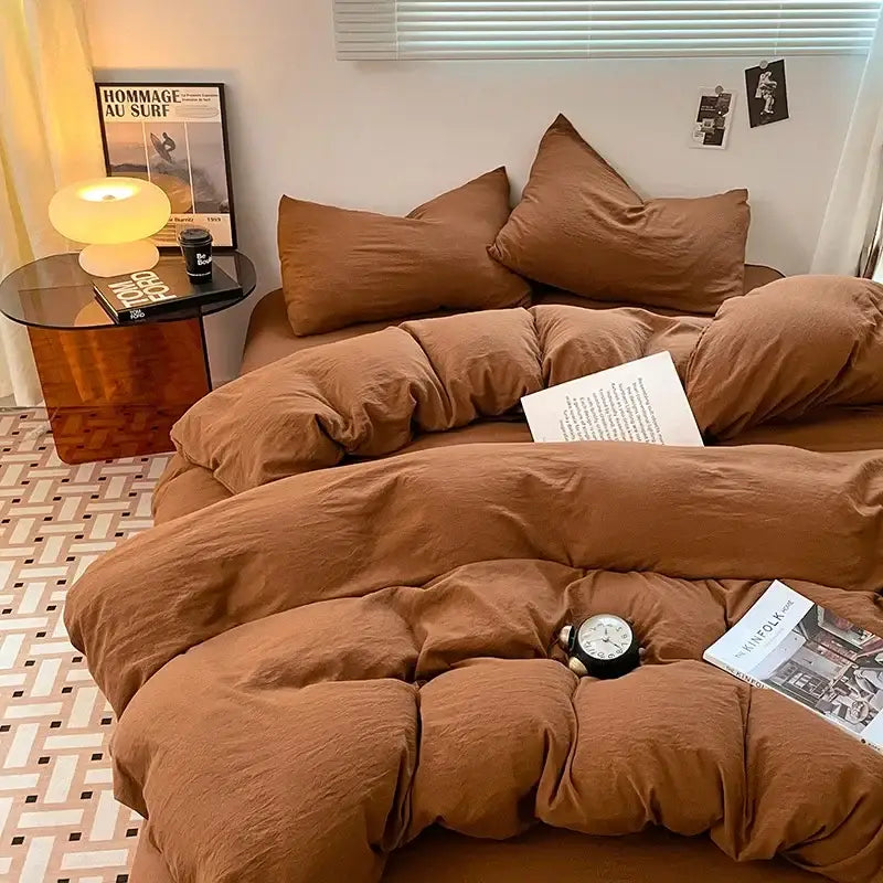 Black Cotton Bedding Set