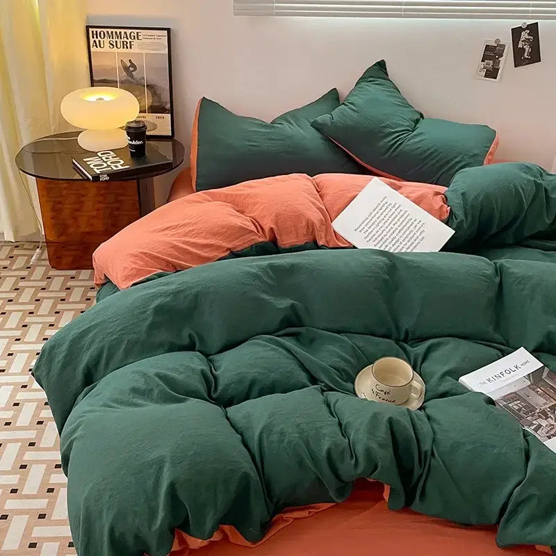 Black Cotton Bedding Set