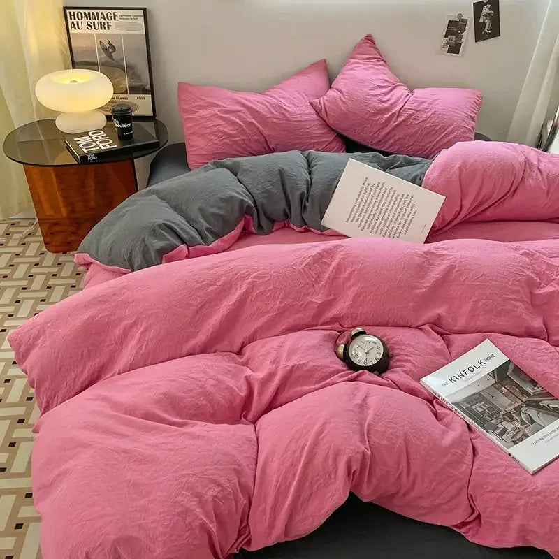 Black Cotton Bedding Set