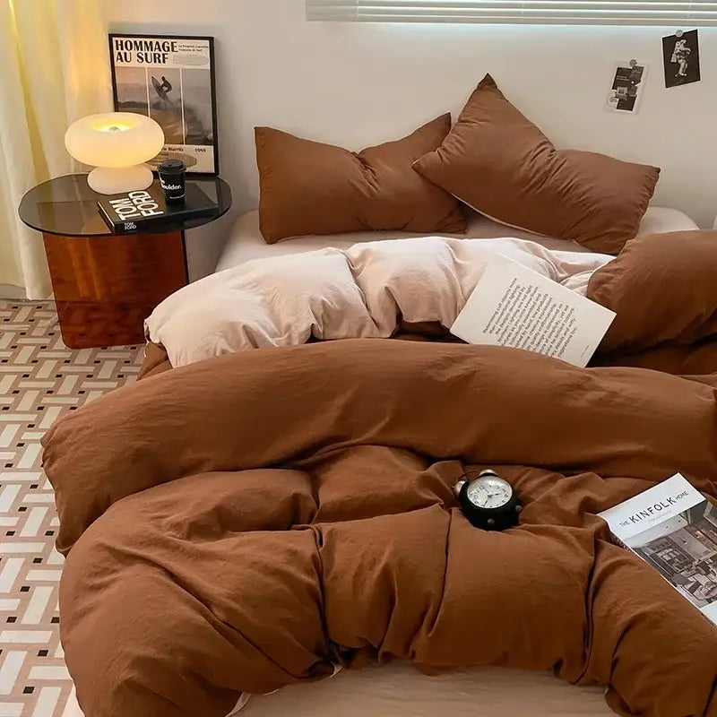 Black Cotton Bedding Set